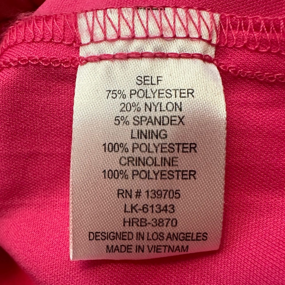 Honey and Rosie Hot Pink Satin Mini Dress Size 7 - Picture 9 of 9